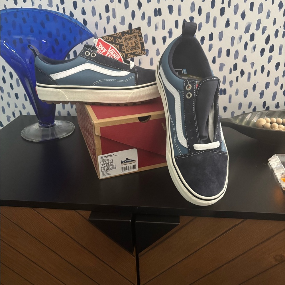Vans Navy and White Casual Sneakers